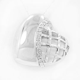 14K White Gold 0.50Ct GVS1 Diamond Pendant 5.8 Grams