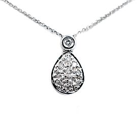 Diamond Tear Drop Pendant 0.15Ct Pave Setting