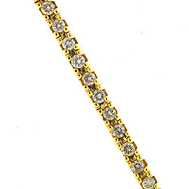 Yellow Gold Diamond Mens Bracelet