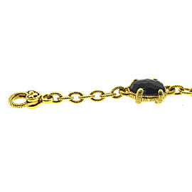 Yellow Gold Onyx, Diamond Womens Bracelet