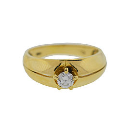 18K Yellow Gold 0.10cts Diamond Engagement Ring Size 5.75