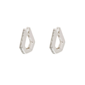 14K White Gold Diamond Earrings