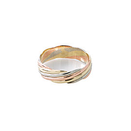 14K Tri-Tone Gold Wedding Band Ring 4.3 Grams Size 9