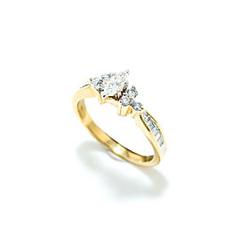 14K Yellow Gold 0.50 Ct H SI1 Diamond Engagement Ring 3.7 Grams Size 7.25