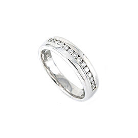 14K White Gold 0.45 Ct Diamond Band Ring 8.6 Grams Size 10.25 Men's