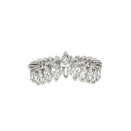 Platinum Marquise V Grand Band Ring 1.70Cts