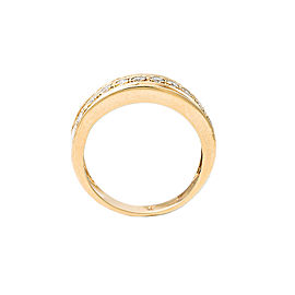 14K Yellow Gold 0.25 Ct Diamond Band Ring 2.4 Grams Size 4.25