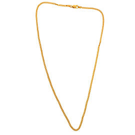 18k Yellow Gold Thin Chain Link Necklace