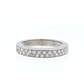 18k White Gold Diamond Band .58 Cts TW