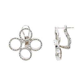 14K White Gold 0.70 Ct F VS2 Diamond Earrings 8.6 Grams