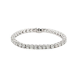 14K WHITE GOLD 13.20 CT H SI2 DIAMOND TENNIS BRACELET 19.7 GRAMS 7"