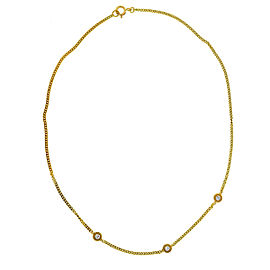 18K Yellow Gold Diamond Necklace