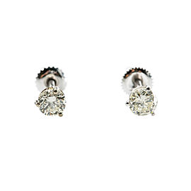 14K White Gold Diamond Earrings