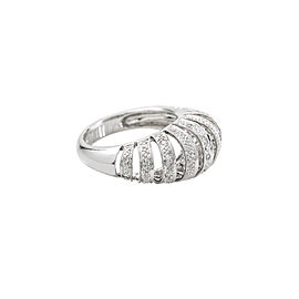 14K White Gold 0.15 Ct H SI3 Diamond Band Ring 5.8 Grams Size 6.25