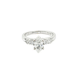 18k White Gold 1.27 Ct FVS1 Diamond 4.0 Grams Size 5.5 Engagement Ring