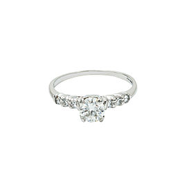 Platinum 0.55Ct Round Diamond Engagement Ring 3.2 Grams Size 7.5