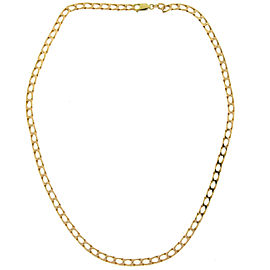 14k Rose Gold Square Curb Link Chain Necklace