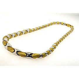 Marco Bicego Necklace Chain Choker 18k Yellow White Gold Two Tone 17 3/8" 53.2g