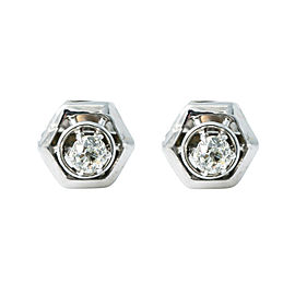 14K WHITE GOLD 0.20 CT DIAMOND STUDS 1 GRAMS 6.5 MM