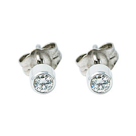 14K WHITE GOLD 0.20 CT DIAMOND STUDS 0.6 GRAMS 3.5 MM