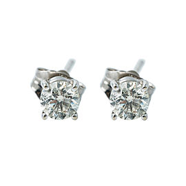 14K WHITE GOLD 0.70 CT I SI2 DIAMOND STUDS EARRING 0.8 GRAMS 4 MM