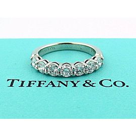 TIFFANY & CO PLATINUM SHARED SETTING .91CT .93 DIAMOND 3.5MM BAND 8.5