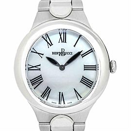 Bertolucci Serena Garbo 303 Womens Quartz Watch Mother of Pearl Dial SS 37mm