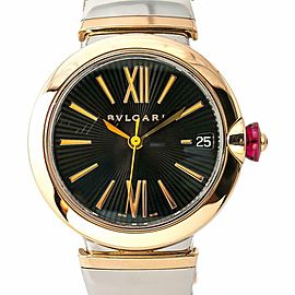 Bvlgari Lvcea LUP 33 SG Womens Automatic Watch 18k Rose Gold Two Tone 33mm