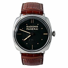 Panerai Radiomir S.L.C 3 Days PAM425 Men's Hand Wind Black Dial Watch W/B&P 47mm