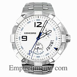 Concord Saratoga 02.6.14.1041 Men's Quartz Watch Stainless Steel MOP Dial 45MM