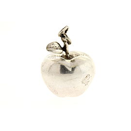 Vintage Sterling Silver Apple Charm Pendant Large 3D School Teacher over 1" tall