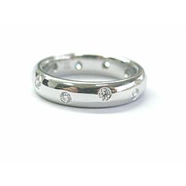 Tiffany & Co Etoile Platinum Diamond Eternity Wedding Ring Band Size 4.5 .22Ct