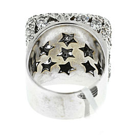 18k White Gold Square CZ Stones Ring