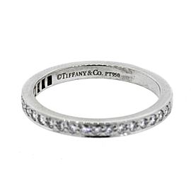 Tiffany & Co. Legacy Diamond Band Ring size 6 Platinum Half Circle .22ct