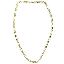 14k Yellow Gold Figaro Style 20" Chain Necklace