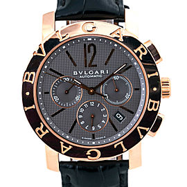 BvLGARI BBP42GLCH Limited Gray Dial AUTOMATIC 18K ROse GOLD 42MM BOX&PAPER