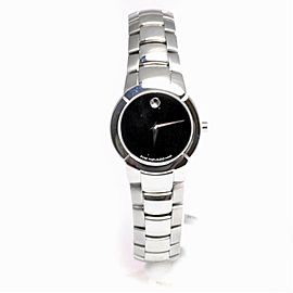 Movado Museum 84-A1-1842 Women's Quartz Watch Black Dial Stainless Steel 25mm