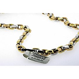 Roberto Coin 18k Necklace Chain Yellow Gold 18" Two Tone Link $12,200