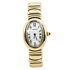 Cartier Baignoire 1954 18k Gold Medium Quartz Womens Watch 23MM