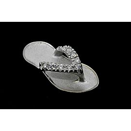 Na Hoku Sandal Diamond Pendant 14k White Gold Slipper Flip Flop NO CHAIN