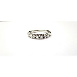 $5,300 Tiffany & Co Embrace 0.57ct Round 7 Diamond Platinum Wedding Band Siz 5