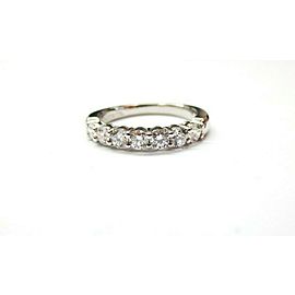 $5,300 Tiffany & Co Embrace 0.57ct Round 7 Diamond Platinum Wedding Band Sz 4.5