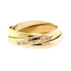 Les Must De Cartier Trinity Band Ring 18k Yellow White Rose Gold sz 65 US 11 Men