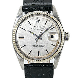 Rolex Datejust 1601 VIntage Silver Linen Dial Automatic Mens Watch 36MM