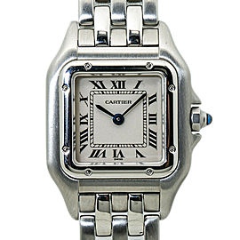 Cartier Panthere 1320 Stainless Steel Whtie Dial Ladies Watch 22MM