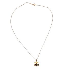 Tiffany & Co. Necklace with Enamel Carousel Pendant Charm