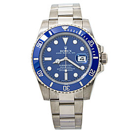 Rolex Submariner 116619 White Gold BlueSMURF Automatic Mens Watch