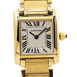 Cartier Tank Francaise 2385 W50002N2 18K Yellow Gold Ladies Quartz Watch 20mm