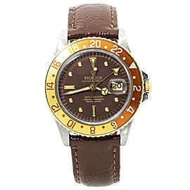 Rolex GMT-Master 1675 Matte Brown Nipple Dial Automatic Men's Watch 40MM