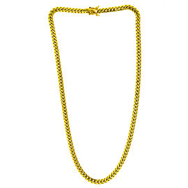 14k Yellow Gold Cuban Link Style Chain Necklace